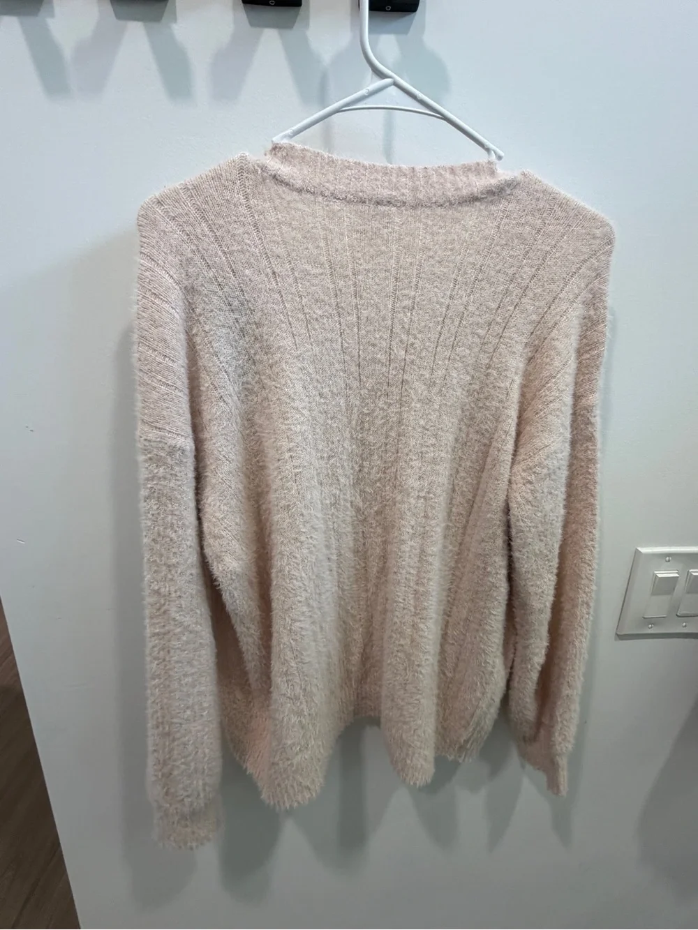 abercrombie kids Cream Open-Front Fuzzy Cardigan Size 15/16